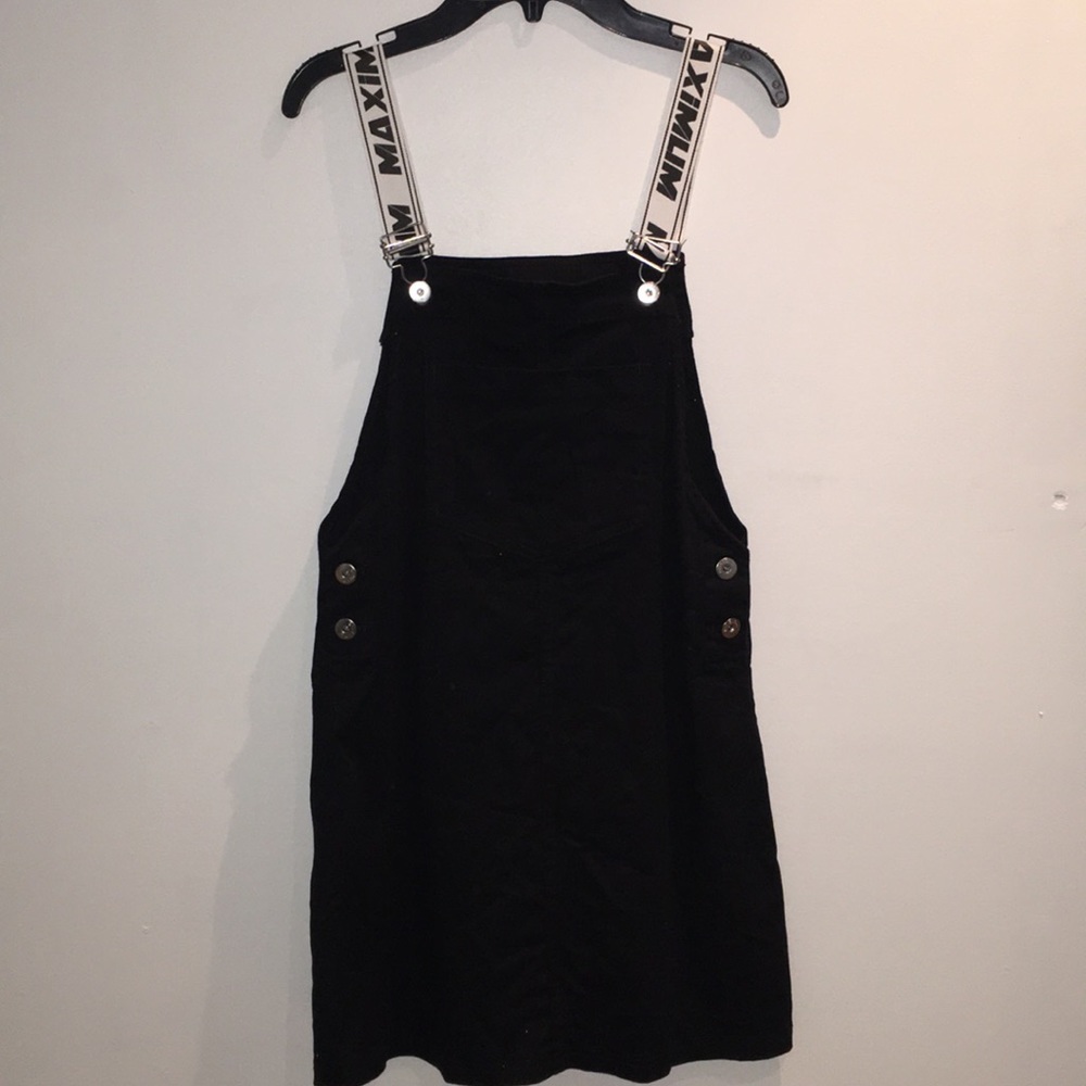 H&M Black Denim Overall Dress